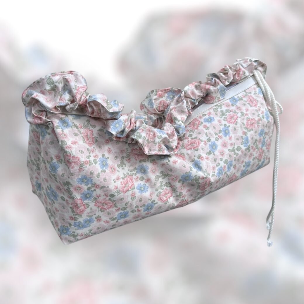 Pink Floral Fab Shoulder Bag - Image 4